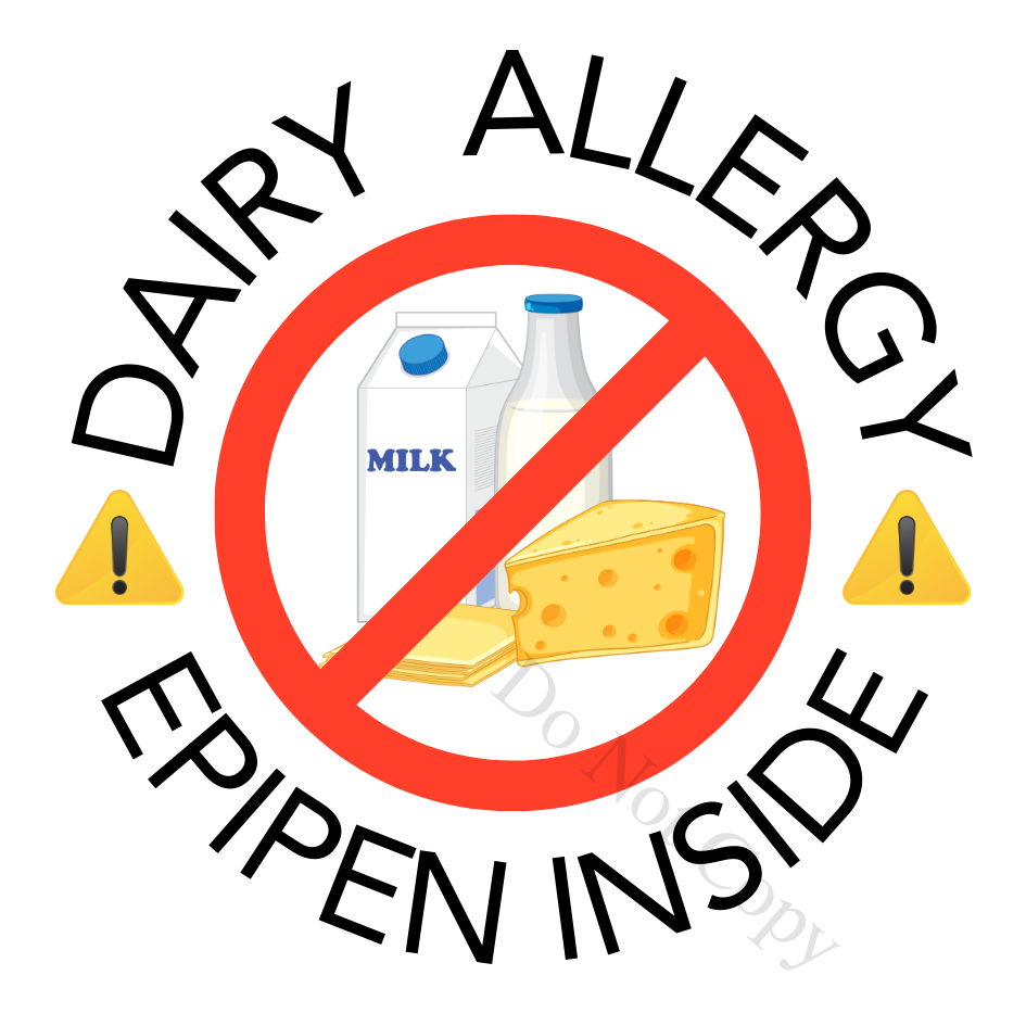 UV-DTF Transfer - Emergency Allergy Tags (larger size for 8cm medals)