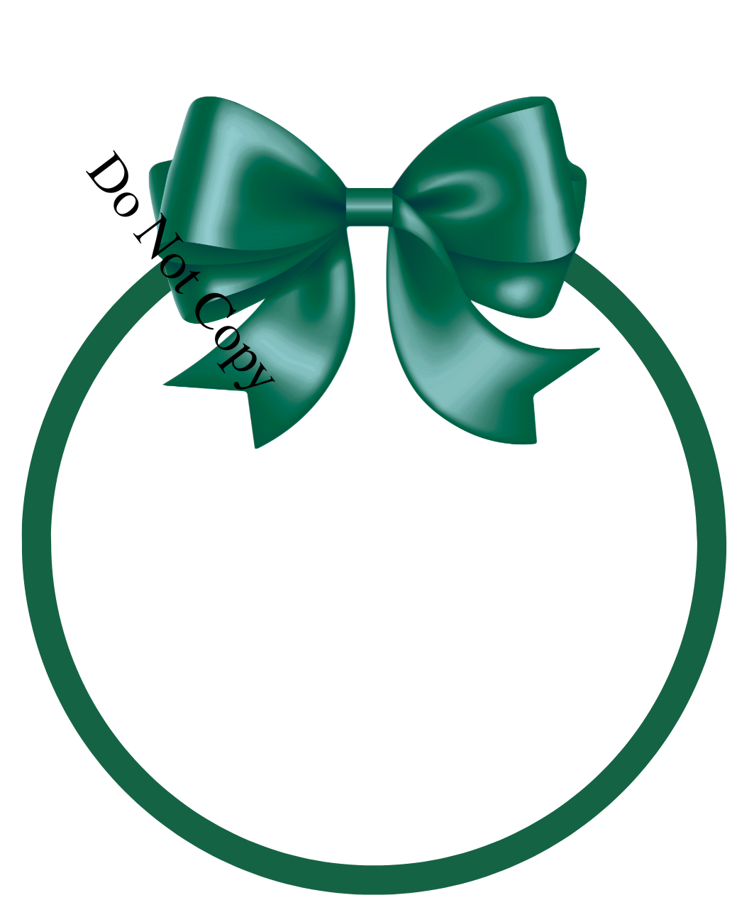 UV-DTF Transfer - Coloured bow bauble outlines - For woodform bespoke Smart Crafts ribbon bauble