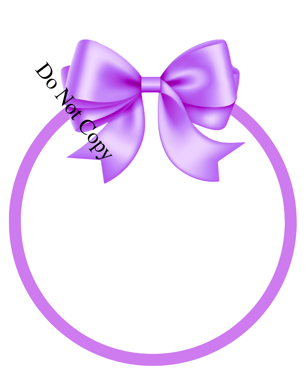 UV-DTF Transfer - Coloured bow bauble outlines - For woodform bespoke Smart Crafts ribbon bauble
