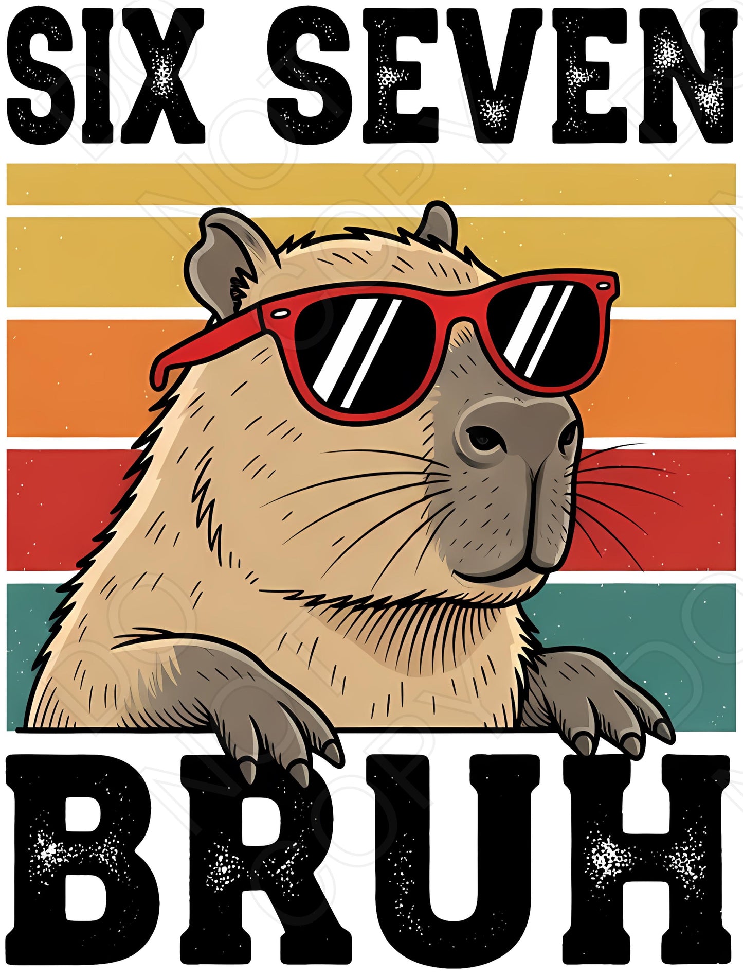 DTF Transfer - Siz Seven Capybara Bruh