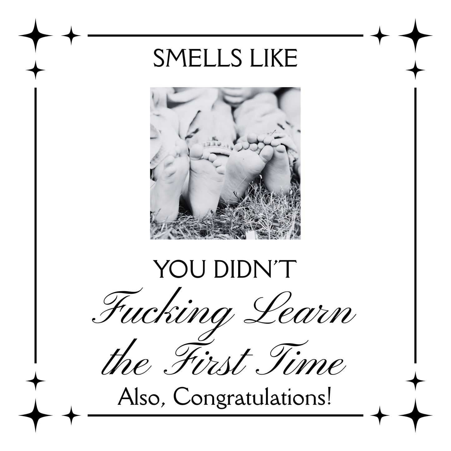 Vinyl Transfer - Funny Candle label 6cm tall. Mixed options available