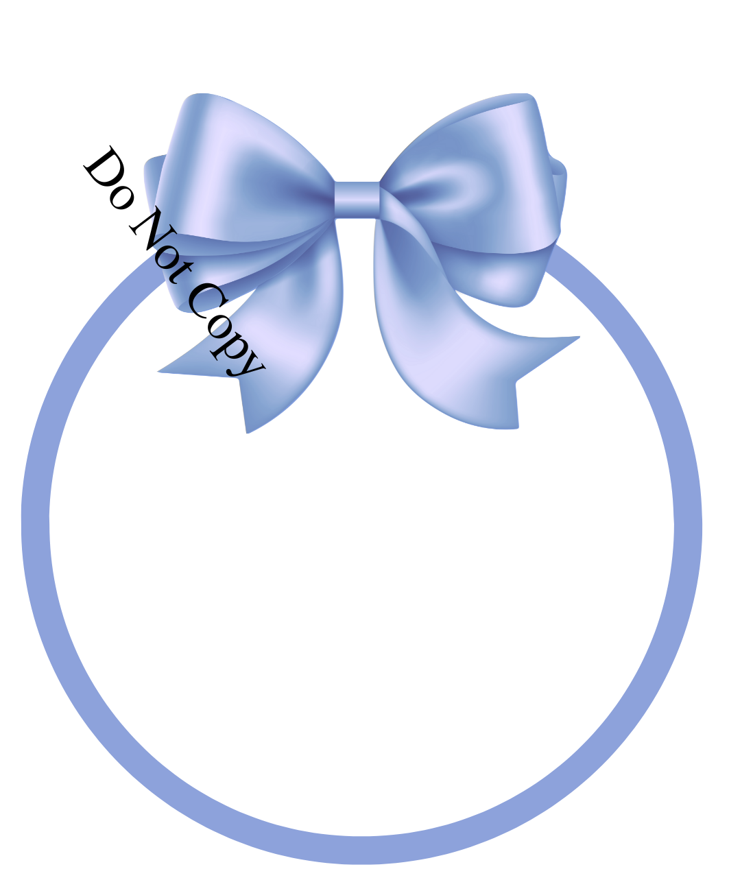 UV-DTF Transfer - Coloured bow bauble outlines - For woodform bespoke Smart Crafts ribbon bauble