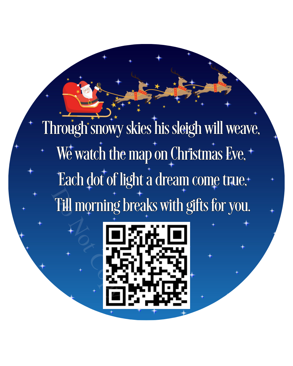 UV-DTF Transfer - Santa Tracker Style 1 design