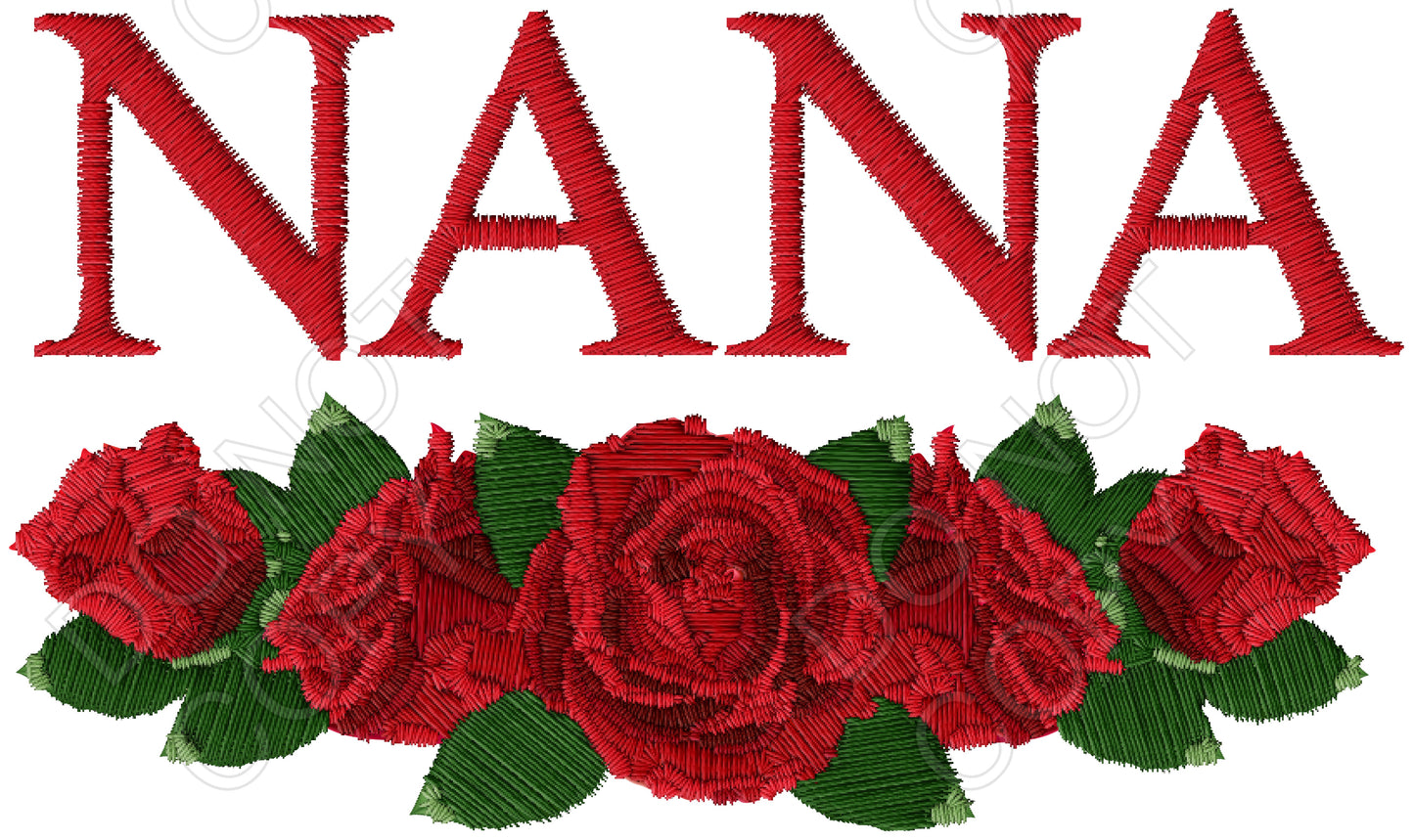 DTF Transfer - Embroidery Style, Mothers Day Roses (8 Variants)