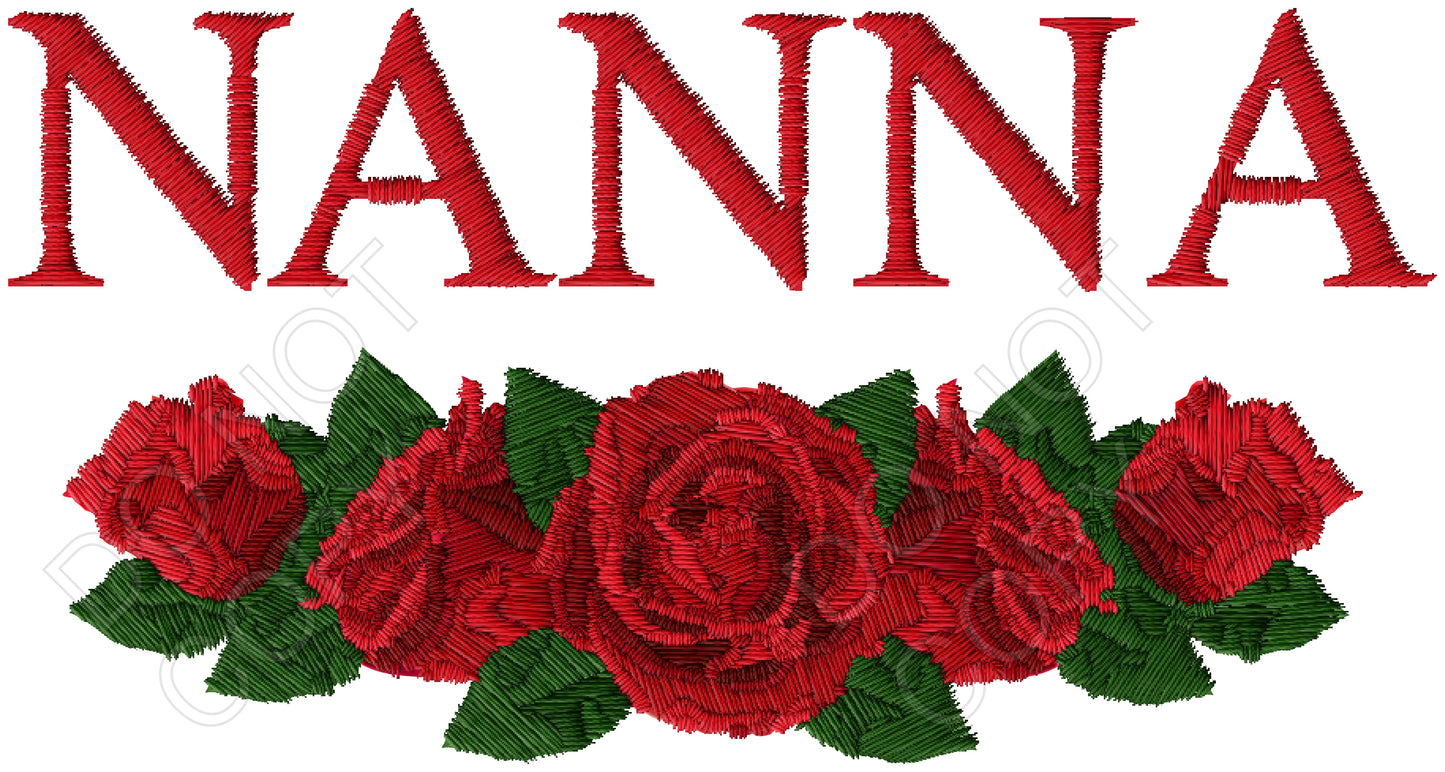 DTF Transfer - Embroidery Style, Mothers Day Roses (8 Variants)
