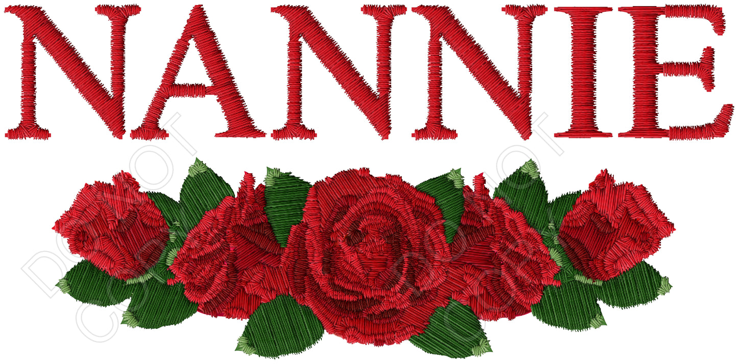 DTF Transfer - Embroidery Style, Mothers Day Roses (8 Variants)