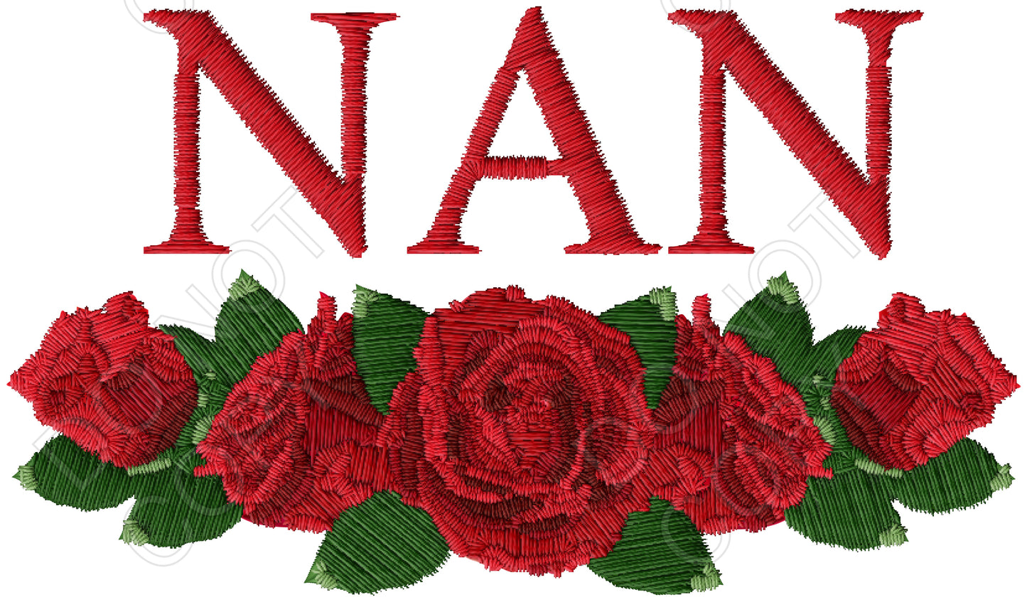 DTF Transfer - Embroidery Style, Mothers Day Roses (8 Variants)