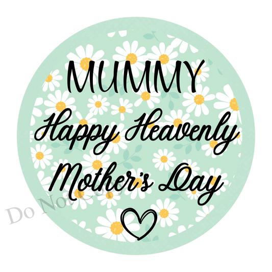 UVDTF Transfer - Beautiful Daisy Mothers Day Memorial Design for Solar Lights (Choice of Names)