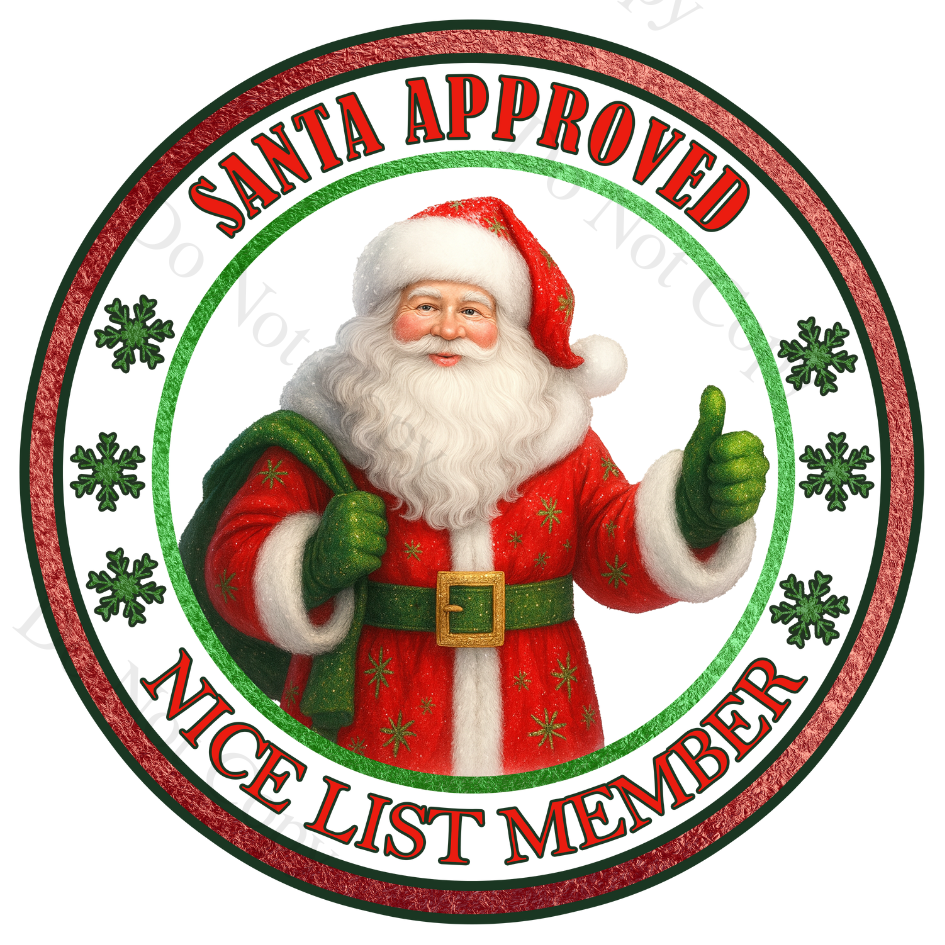 UV-DTF Transfer - Santa medal designs.
