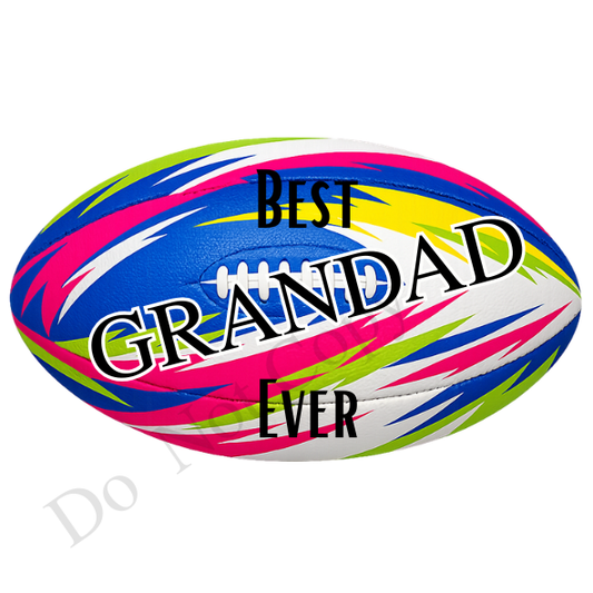 UVDTF Transfer - Vivid colour rugby ball suitable for keyrings (Choice of Names)