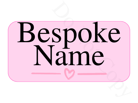 Name Personalised Iron on Name labels for clothing etc. Sheet of 30 (3cmx1.5cm)