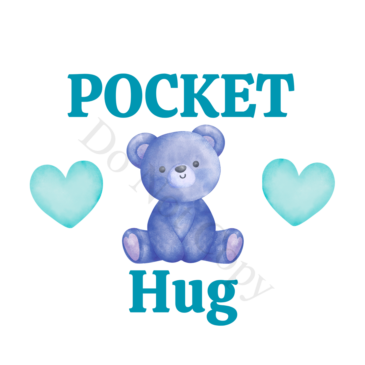 UV-DTF Transfer - Pocket Hug Design for 5cm keyrings