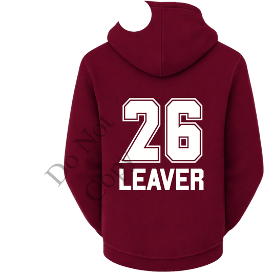 UVDTF Transfer - 2026 leavers hoodie design - Choice of colours. Fit Woodform Crafts acrylic leaver keyrings.