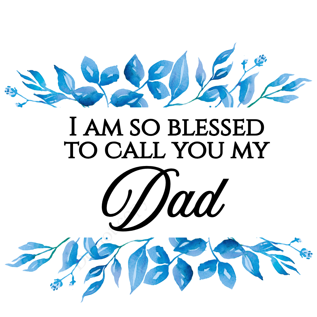 Digital Download - I Am So Blessed Male Names With Blue Leaf Surround - Set of 11