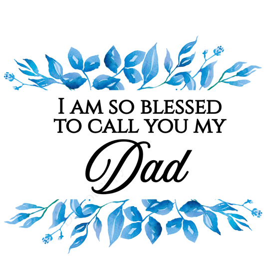 Digital Download - I Am So Blessed Male Names With Blue Leaf Surround - Set of 11