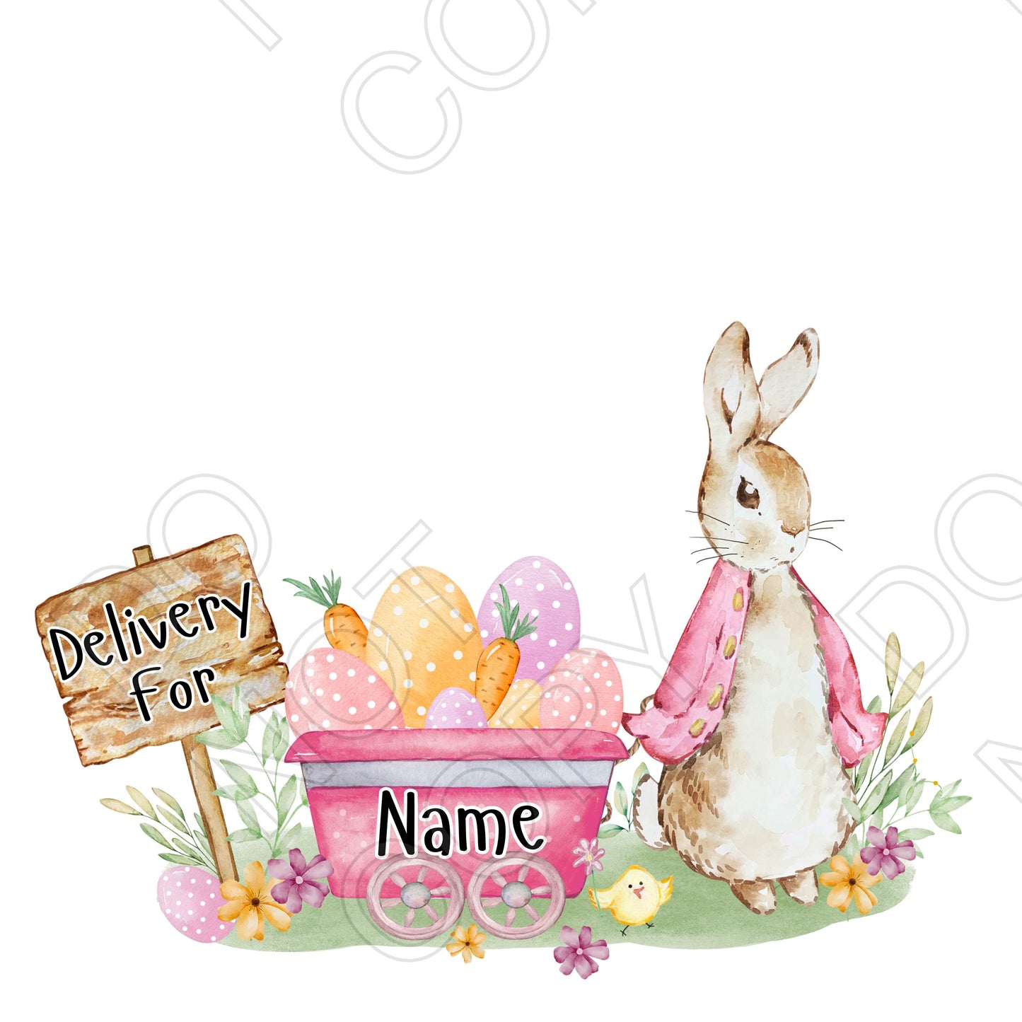 UV-DTF Vintage Easter Delivery Design (Bespoke wording)