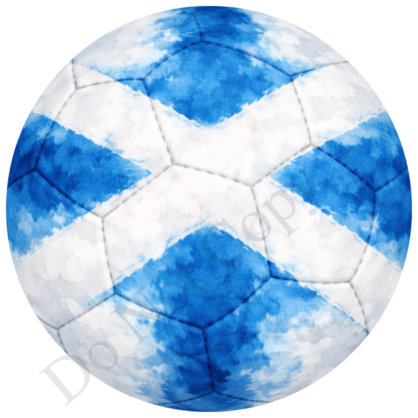 UVDTF Transfer - Scotland colour football design suitable for 4cm keyrings (Choice of Names)