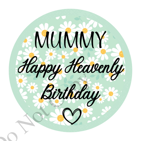 UVDTF Transfer - Beautiful Daisy Birthday Memorial Design for Solar Lights (Choice of Names)