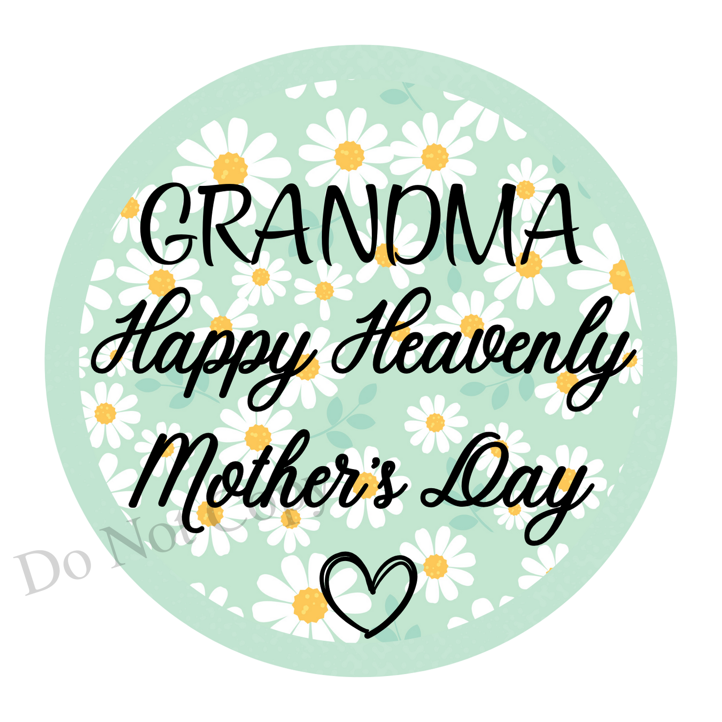 UVDTF Transfer - Beautiful Daisy Mothers Day Memorial Design for Solar Lights (Choice of Names)