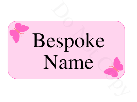 Name Personalised Iron on Name labels for clothing etc. Sheet of 30 (3cmx1.5cm)