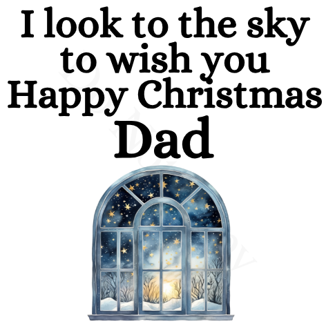 UV-DTF Transfer - I look to the sky Christmas solar light design UVDTF 6cm Version