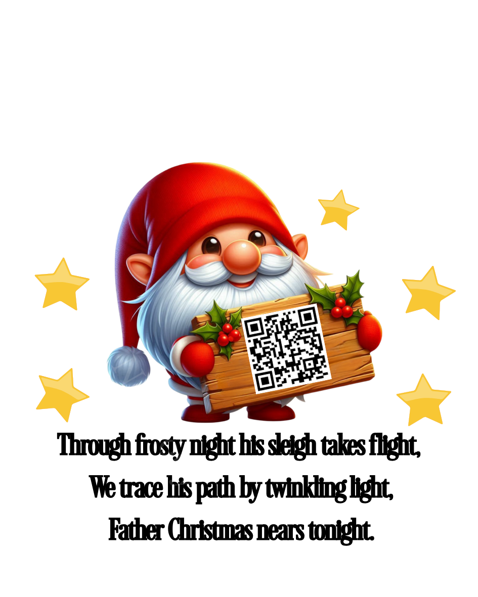 UV-DTF Transfer - Father Christmas Tracker Style 1 design