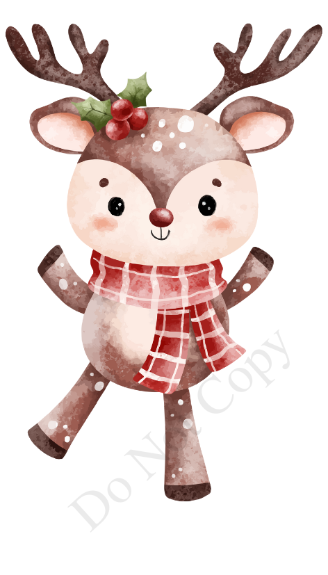 UV-DTF Transfer - Cute Christmas designs to fit the rangle multipack milk bottles