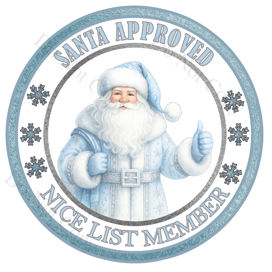 UV-DTF Transfer - Santa medal designs.