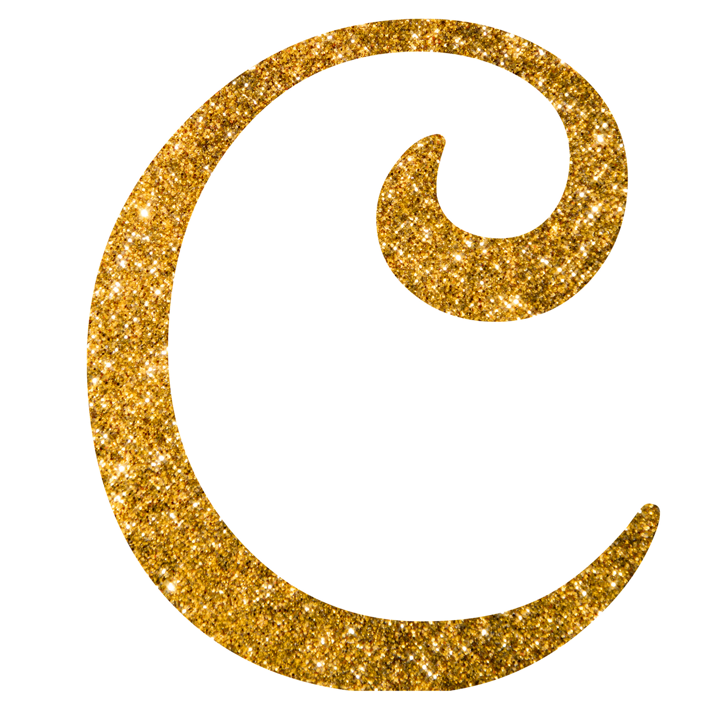 DTF Transfer - Gold Glitter Alphabet for Christmas Sacks Bespoke for you to add a Name