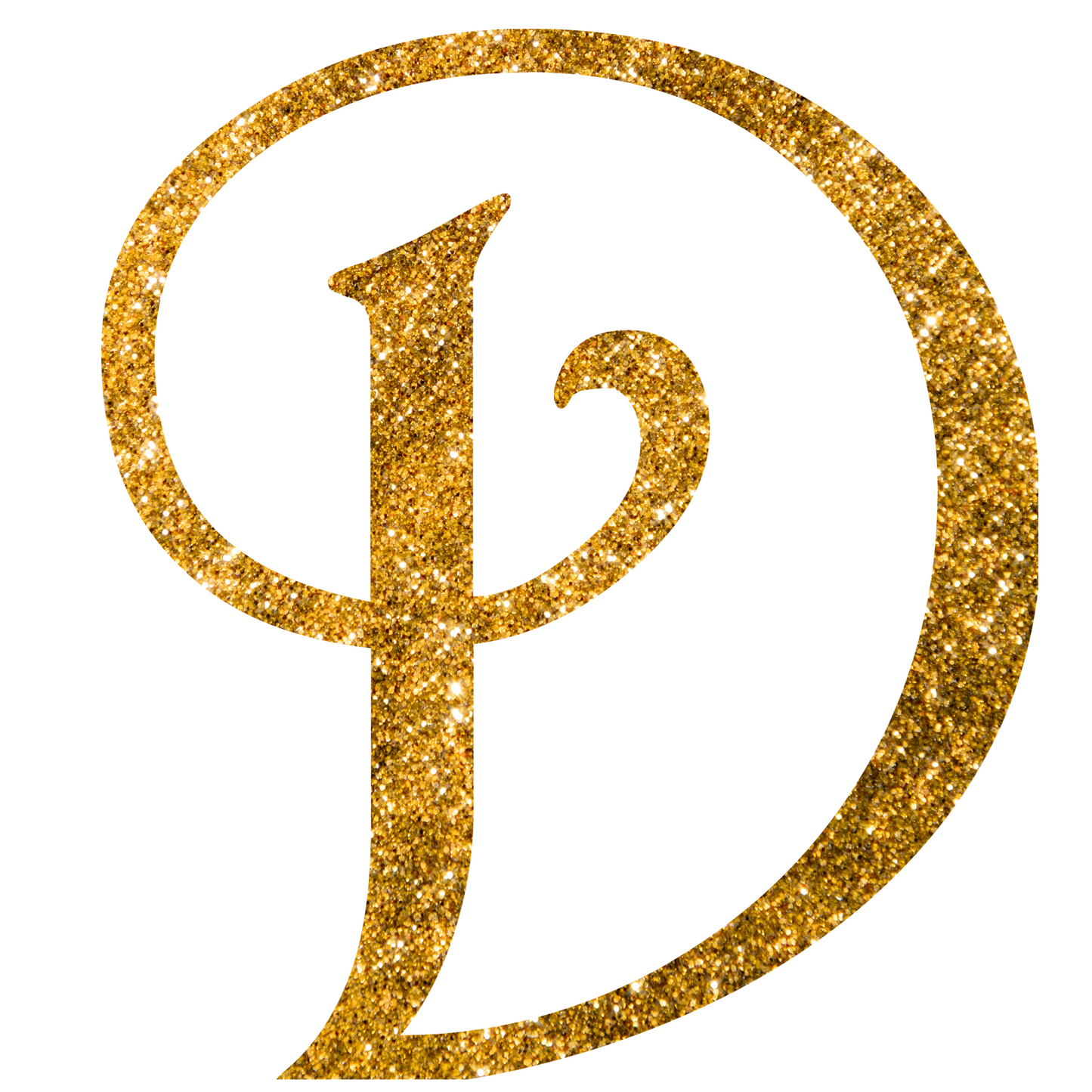 DTF Transfer - Gold Glitter Alphabet for Christmas Sacks Bespoke for you to add a Name