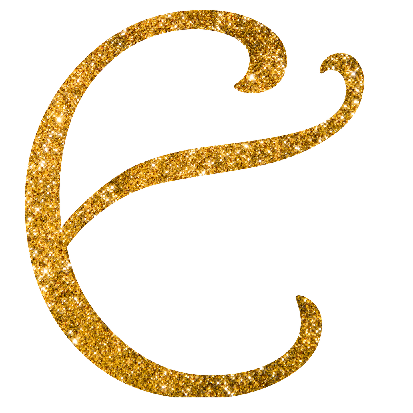 DTF Transfer - Gold Glitter Alphabet for Christmas Sacks Bespoke for you to add a Name