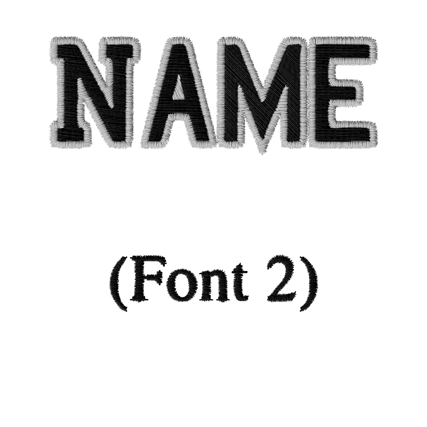 UV-DTF Embroidered Name Style Two (Bespoke)