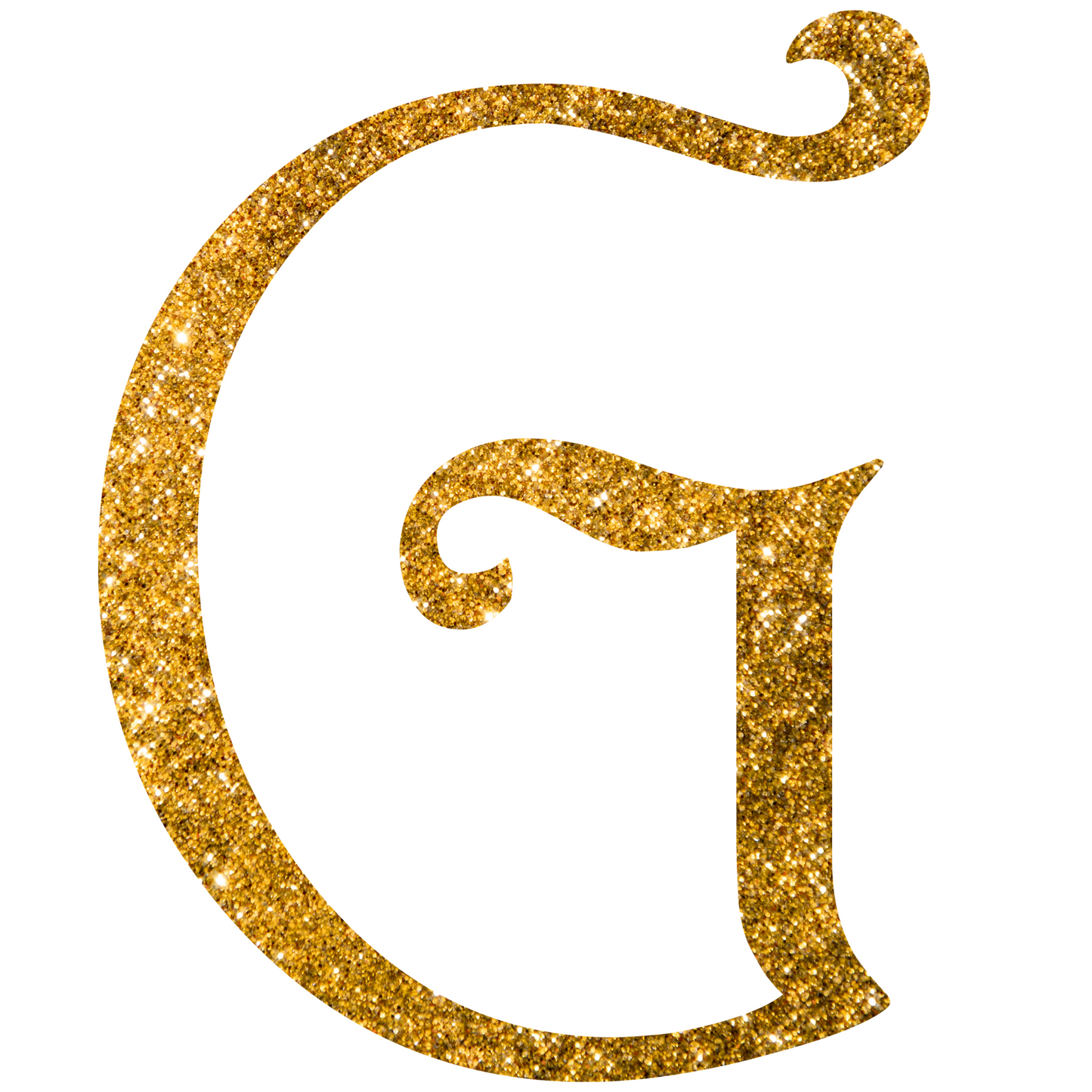 DTF Transfer - Gold Glitter Alphabet for Christmas Sacks Bespoke for you to add a Name