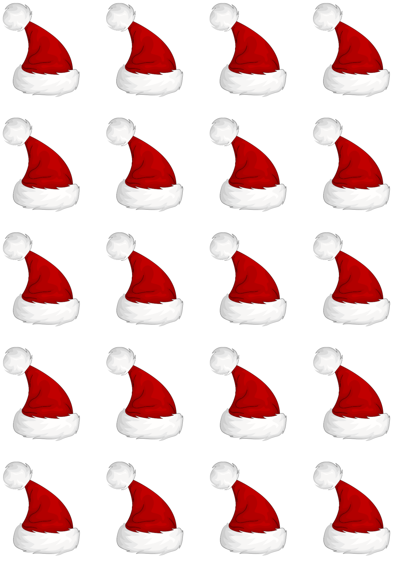 UV-DTF Transfer - Christmas Mix & Match Sheets Santa hat