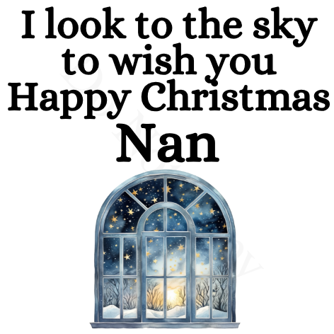 UV-DTF Transfer - I look to the sky Christmas solar light design UVDTF