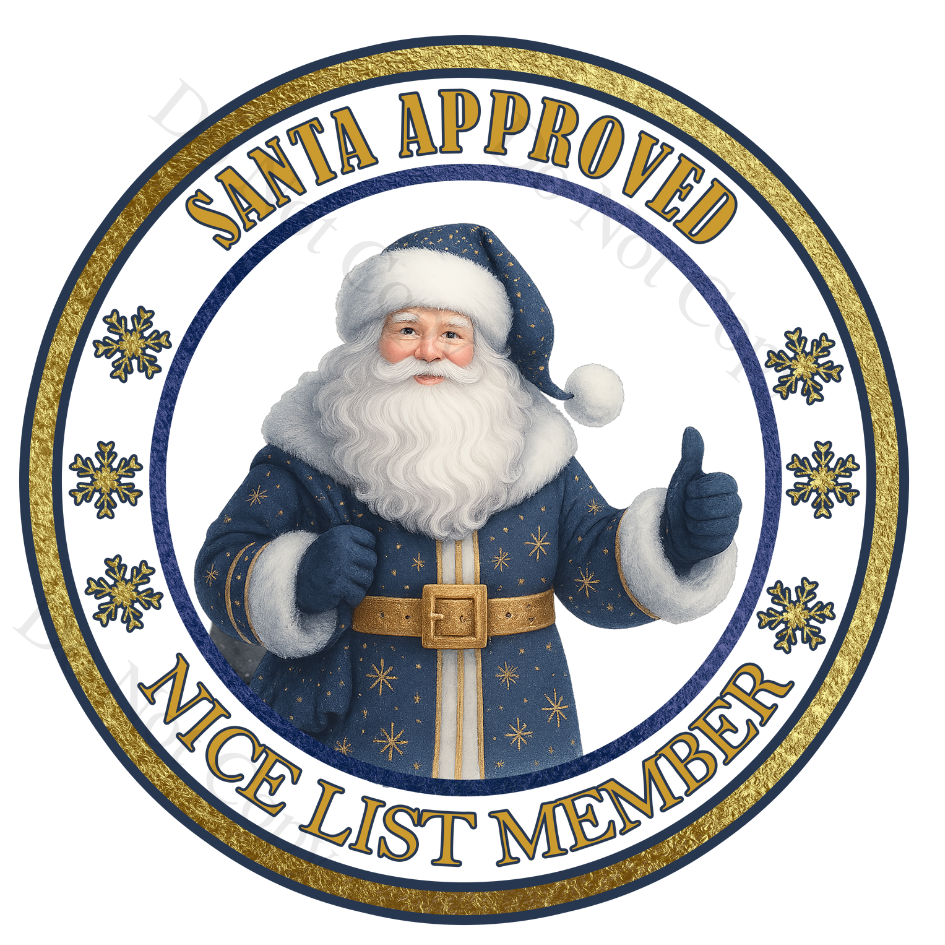 UV-DTF Transfer - Santa medal designs.
