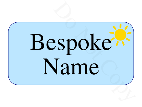 Name Personalised Iron on Name labels for clothing etc. Sheet of 30 (3cmx1.5cm)