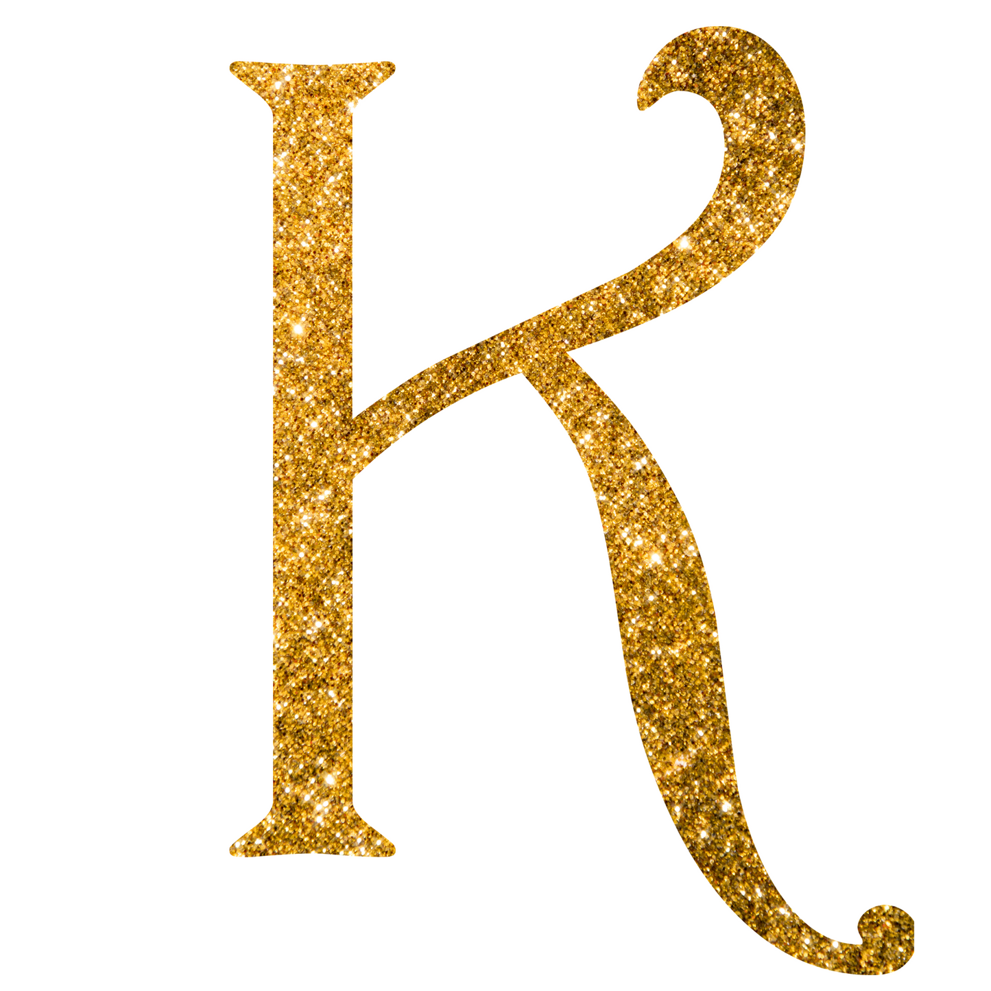 DTF Transfer - Gold Glitter Alphabet for Christmas Sacks Bespoke for you to add a Name
