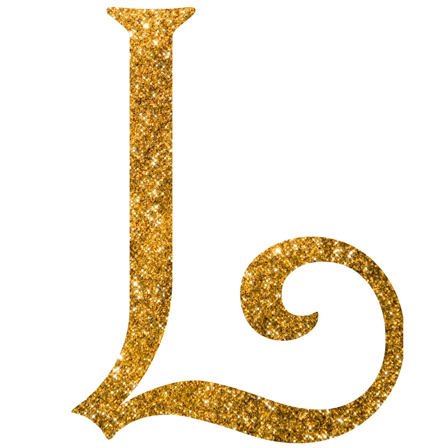 DTF Transfer - Gold Glitter Alphabet for Christmas Sacks Bespoke for you to add a Name