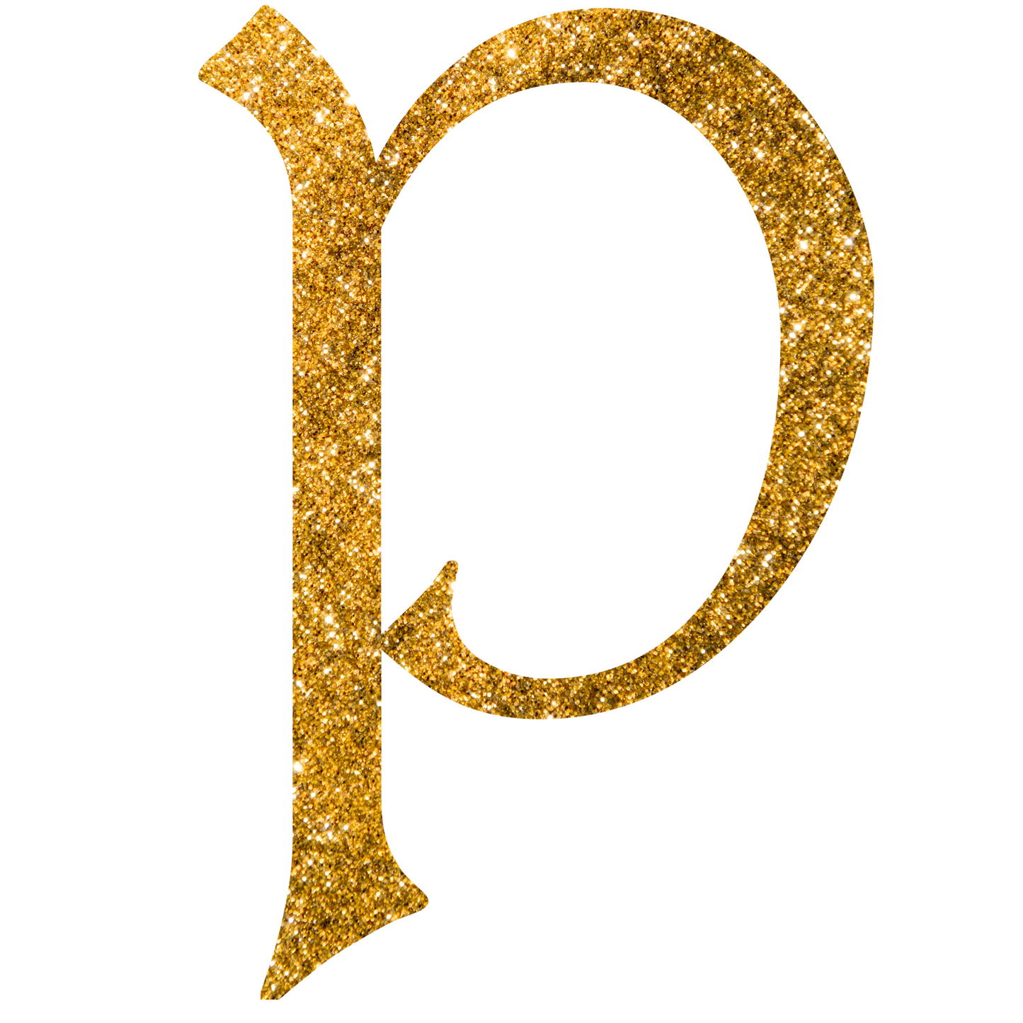 DTF Transfer - Gold Glitter Alphabet for Christmas Sacks Bespoke for you to add a Name