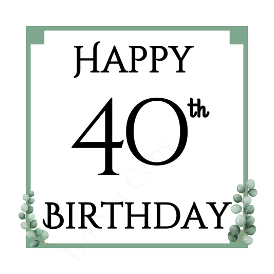 Digital Download - Sage Green Birthday Designs - Set of 7