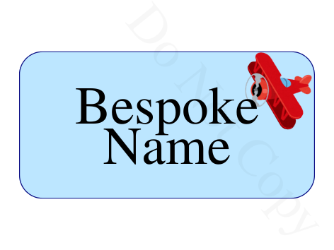 Name Personalised Iron on Name labels for clothing etc. Sheet of 30 (3cmx1.5cm)