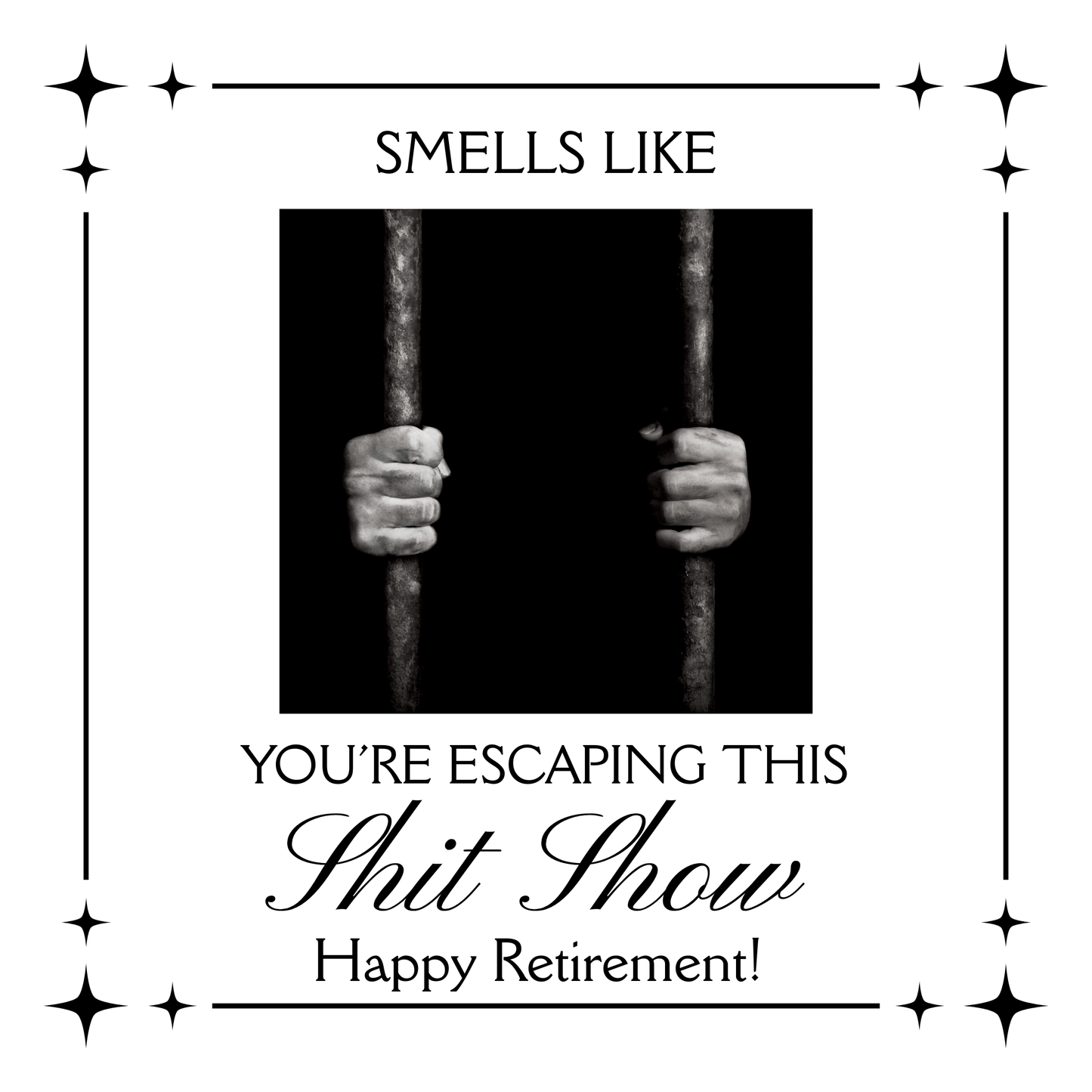 Vinyl Transfer - Funny Candle label 6cm tall. Mixed options available
