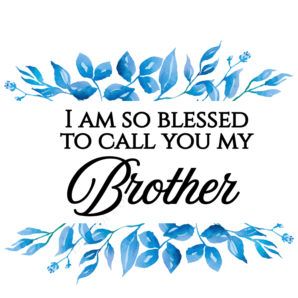 Digital Download - I Am So Blessed Male Names With Blue Leaf Surround - Set of 11