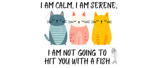 UV-DTF Transfer - Cute Cat Funny Quote partial cup wrap.