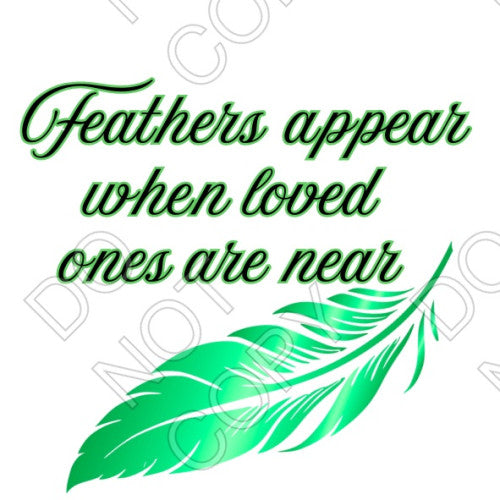 UV-DTF Transfer - Feathers Appear for 5cm Square Keyring