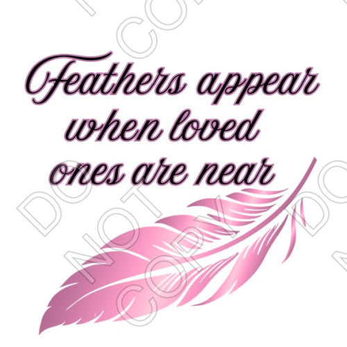 UV-DTF Transfer - Feathers Appear for 5cm Square Keyring