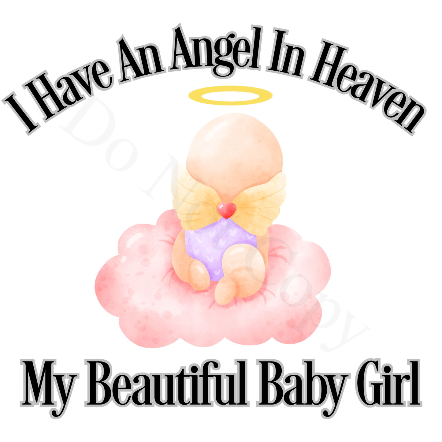 UV-DTF Transfer for Solar Garden Light - Beautiful baby with wings with colour options.