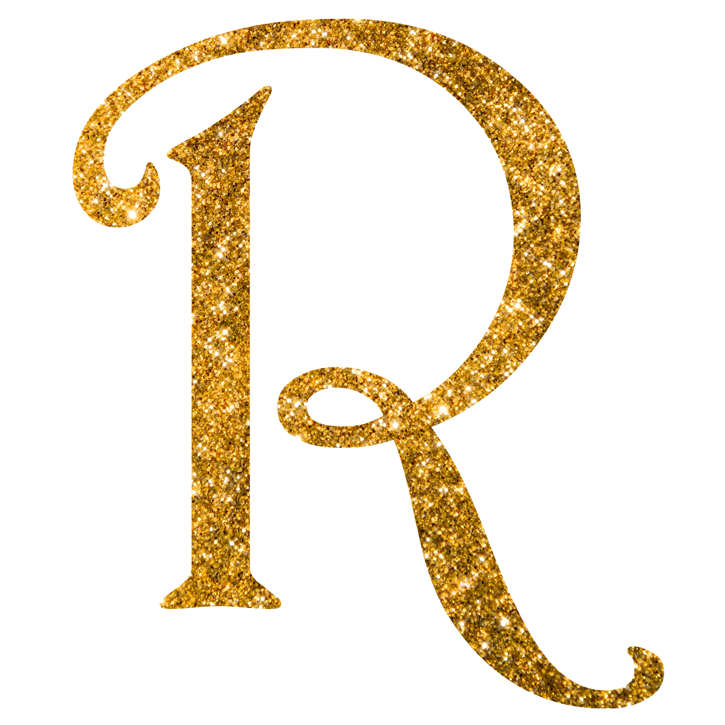DTF Transfer - Gold Glitter Alphabet for Christmas Sacks Bespoke for you to add a Name