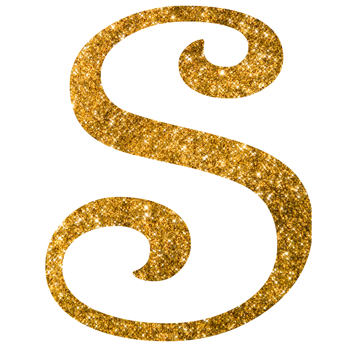 DTF Transfer - Gold Glitter Alphabet for Christmas Sacks Bespoke for you to add a Name